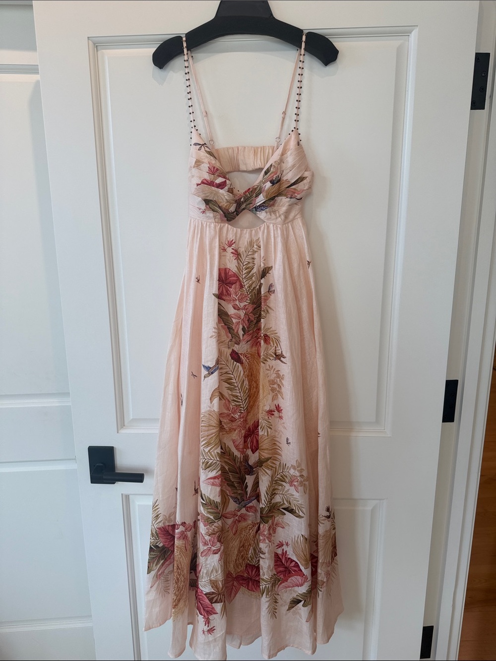 Zimmermann Ascension Twist Front Dress in Cream Palm Floral NWT - Size US 6